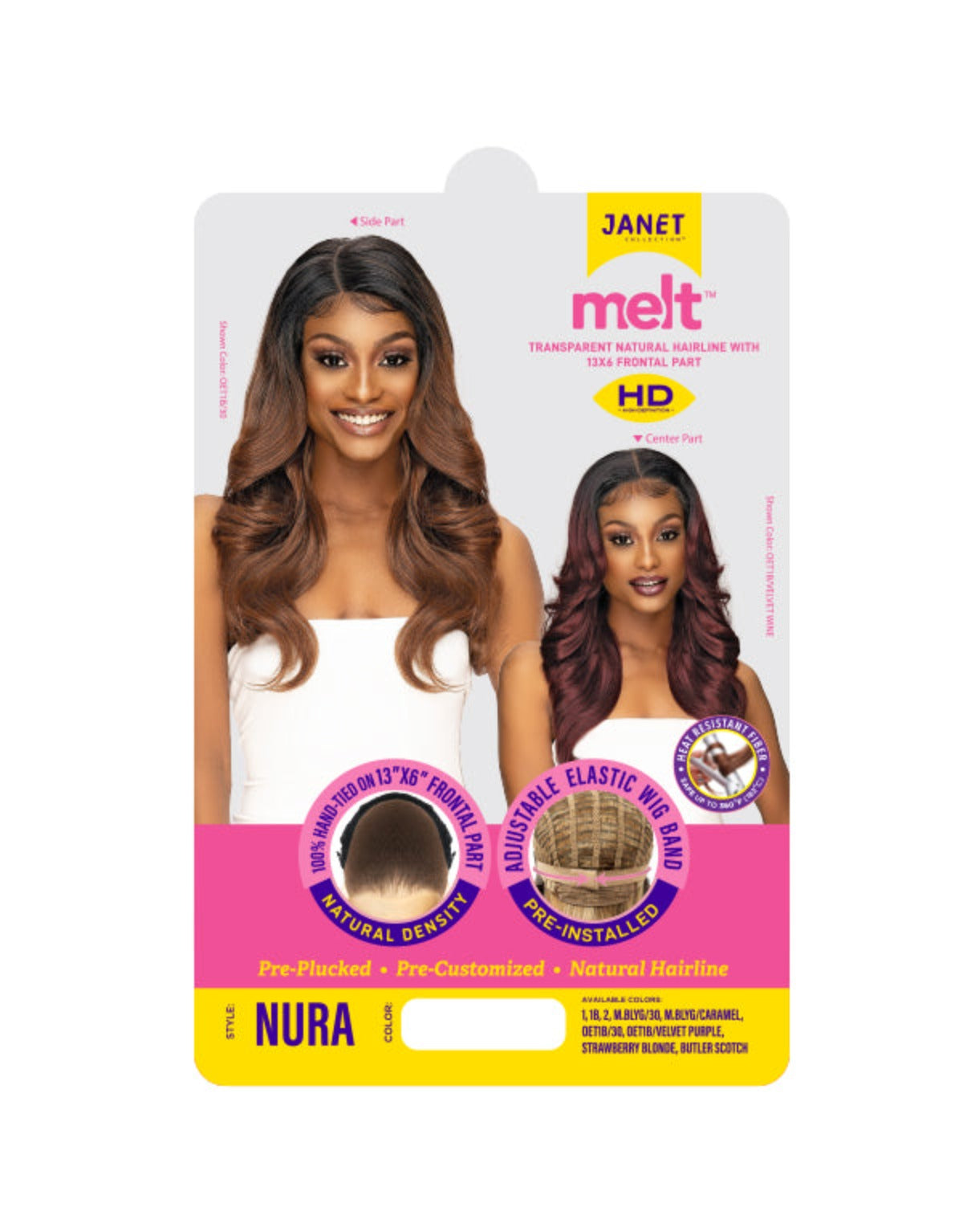 Janet Collection Premium Synthetic Melt HD 13X6 Swiss Lace Front Wig NURA