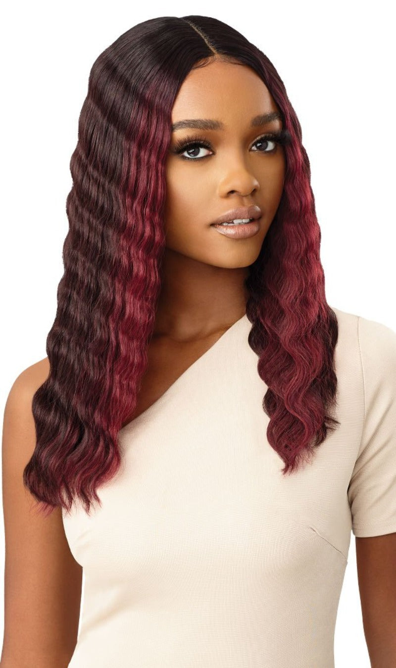 Outre Synthetic Lace Front Wig Crimp Wave Style LUCY