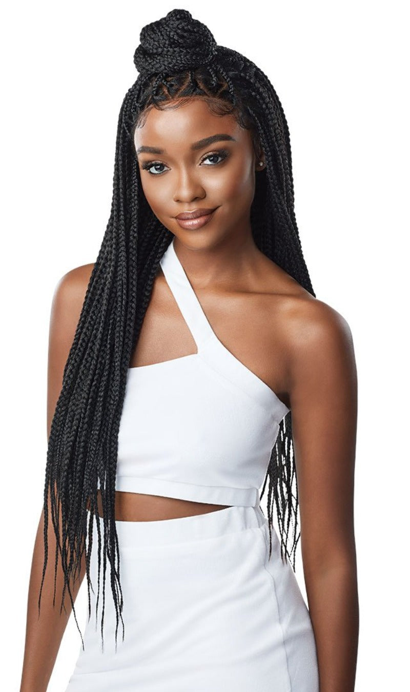 Outre Synthetic Pre-Braided 13X4 Lace Frontal Wig Knotless Triangle Braids