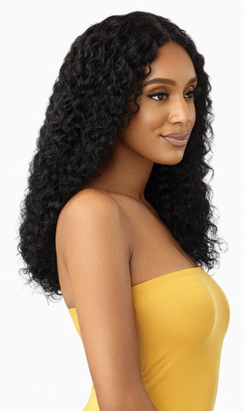Outre The Daily Wig WET & WAVY 100% Unprocessed Human Hair Lace Part Wig Wet & Wavy NATURAL DEEP 22″