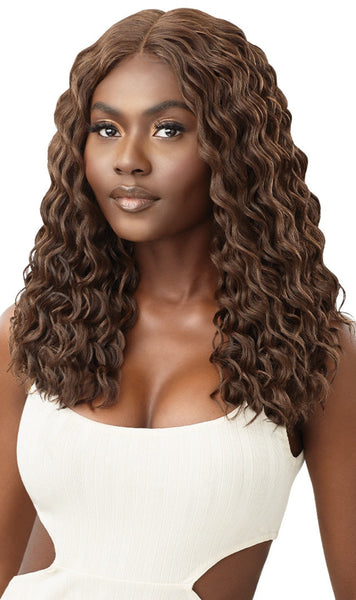 Outre Synthetic Wet & Wavy HD Transparent Lace Front Wig PRICILLA