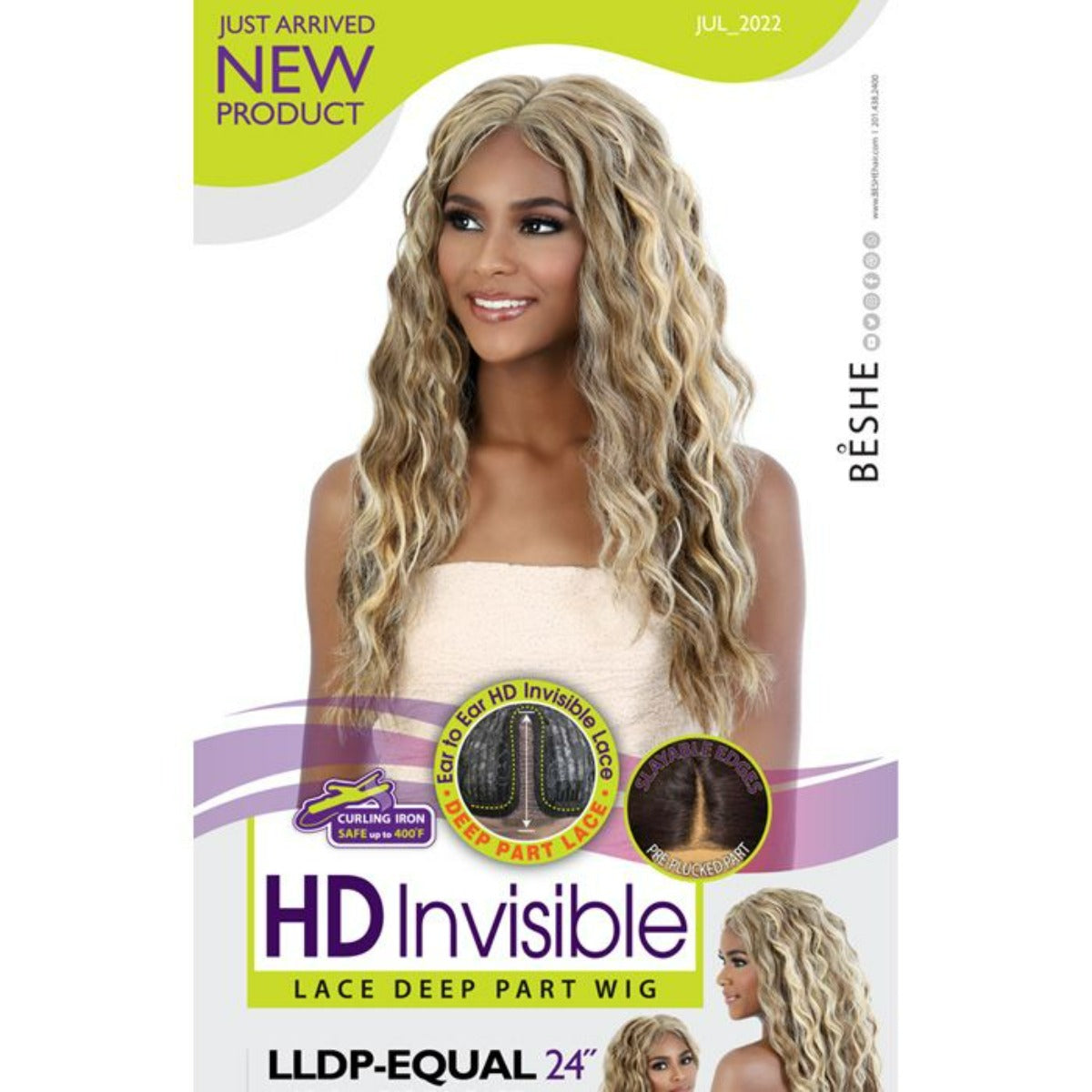 Beshe Synthetic HD Invisible Deep Part Lace Wig LLDP-EQUAL