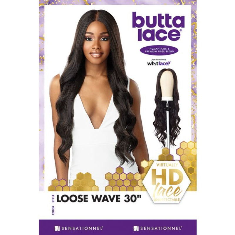 Sensationnel Butta Human Hair Blend HD Lace Wig LOOSE WAVE 30